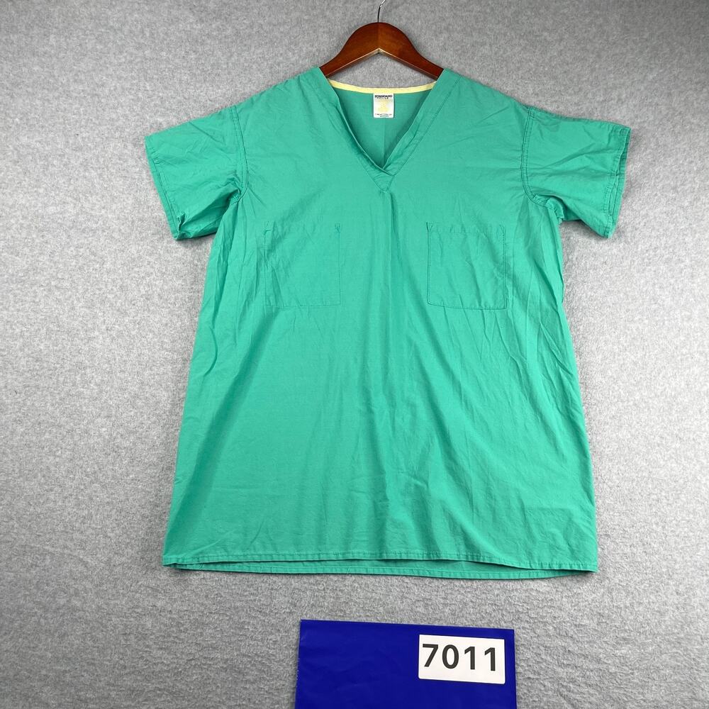 Standard Textile Scrub Top Green Pocket Womens Small